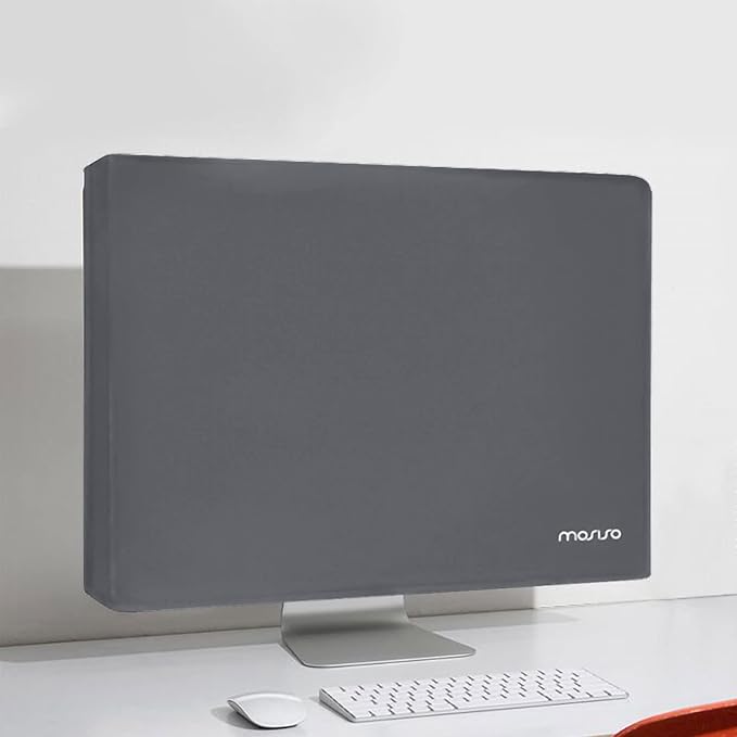 MOSISO Monitor Dust Cover 26, 27, 28, 29 inch Anti-Static Dustproof LCD/LED/HD Panel Case Computer Screen Protective Sleeve Compatible with iMac 27 inch, 26-29 inch PC, Desktop and TV, Space Gray