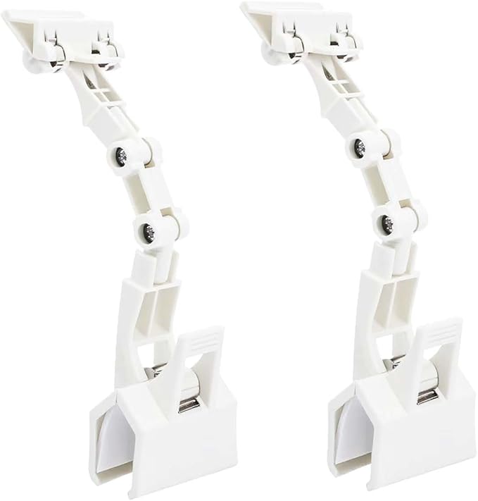 Adjustable Document Holder for Typing, Multi-Purpose Paper Holder Stand for Desk, Flexible Copy Holder Clip for Computer, Drawing, and Advertising Use (2 Pack, White)