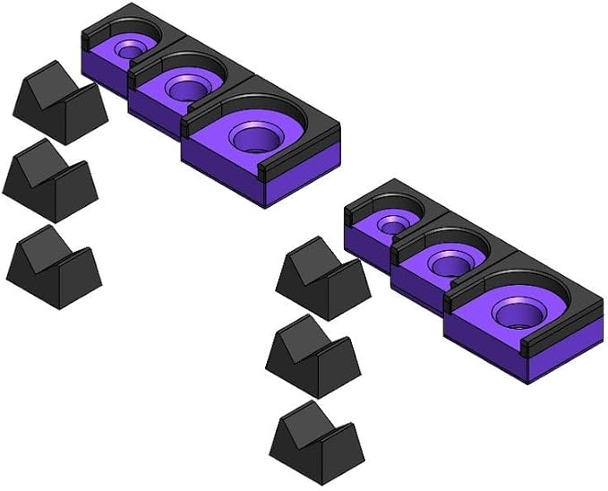 MagAttach Ratchet Organizer Kit (3 Piece Set (2-Pack), Purple/Black)