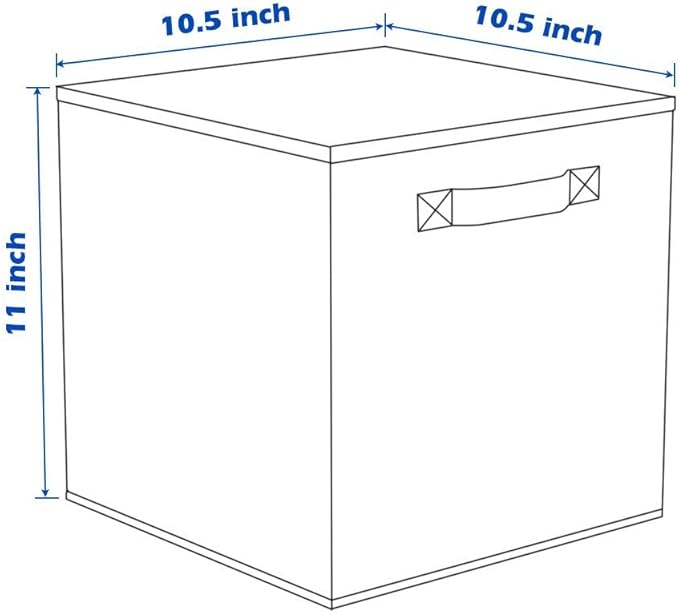 ShellKingdom Storage Bins, Foldable Fabric Storage Cubes And Cloth Storage Organizer Drawer For Closet And Toys Storage, 2 Pack (Black)