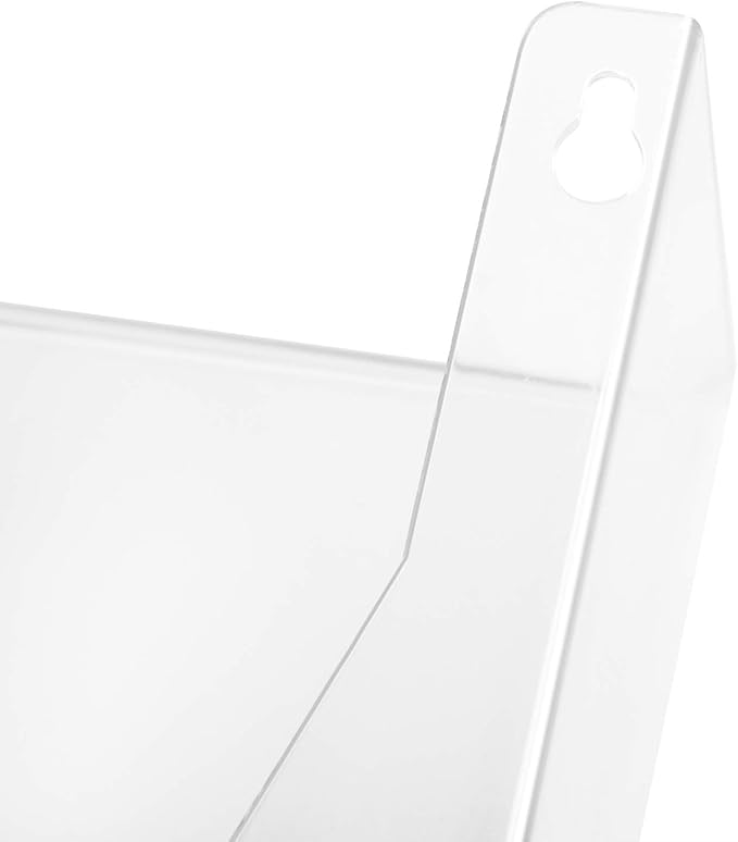 Amazon Basics Expandable Plastic Wall File Organizer,Hanging File Holder,Letter Size,1-Pocket,Clear,Space Saving for Office Home,(Pack of 10)