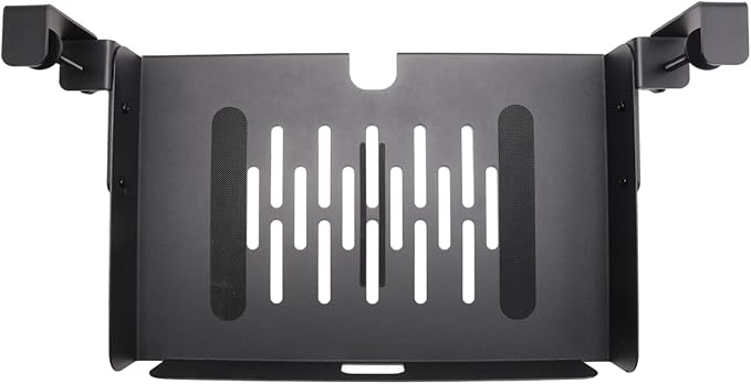 Metal Storage Tray No Drill Under Desk Laptop Mount with Cable Management Multipurpose Household Hanging Organizer