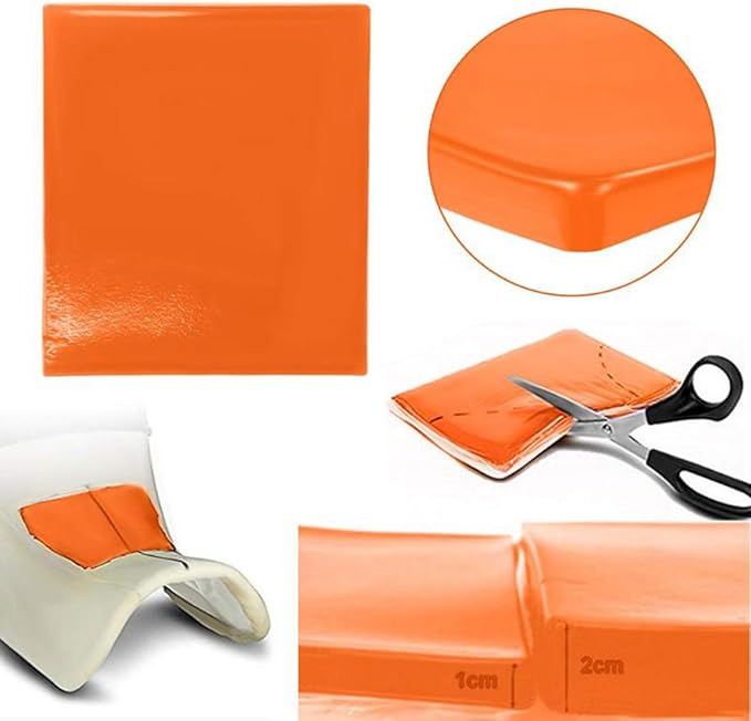 Motorcycle Seat Gel Pad Driver Passenger Seat Cushion Shock Absorption Mat Reduce Fatigue Comfortable Soft Pad DIY Seat Pad Cooling Cushion Motorcycle Seat Foam Orange25 x 22 x 1cm
