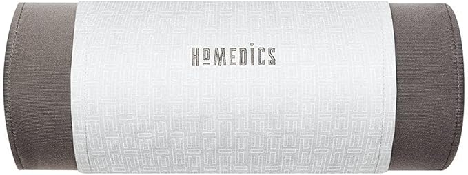 Homedics Lumbar Support Pillow with Ergonomic Design for Better Posture and Heat for Ultimate Comfort, 3 Electric Heat Settings with 30-Minute Auto-Off, Adjustable Strap for Office or Home Chair, Grey