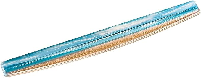 Fellowes Ergonomic Photo Gel Keyboard Wrist Rest with MICROBAN - Sandy Beach, Multicolor (9179401)