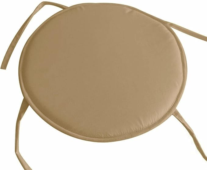 Dining Chair Cushions, Removable Waterproof Comfortable Seat Cushions with Ties,Circular Non-Slip Comfort Office Chair Cushion for Office Patio Coffee Shop Dining Bistro Indoor Outdoor Garden