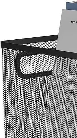 TRU RED Wire Mesh File Organizer, Large Single‑Compartment, Black – Desktop File Holder for Folders & Documents