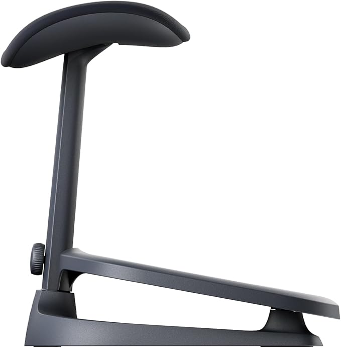 Libernovo StepSync Office Foot Rest for Under Desk at Work, Adjustable Ergonomic Footrest for Better Circulation and Versatile Comfort, Foot Stool for Home Office, Black
