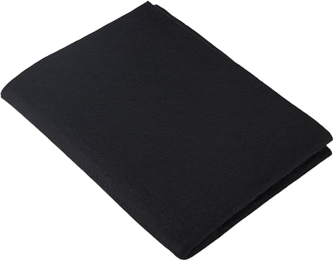 BENECREAT 27.5×19.7inch Chinese Calligraphy Drawing Felt Mat, 0.2inch Thick Black Painting Felt Desk Pad for Calligraphy, Painting and Cultural Activities