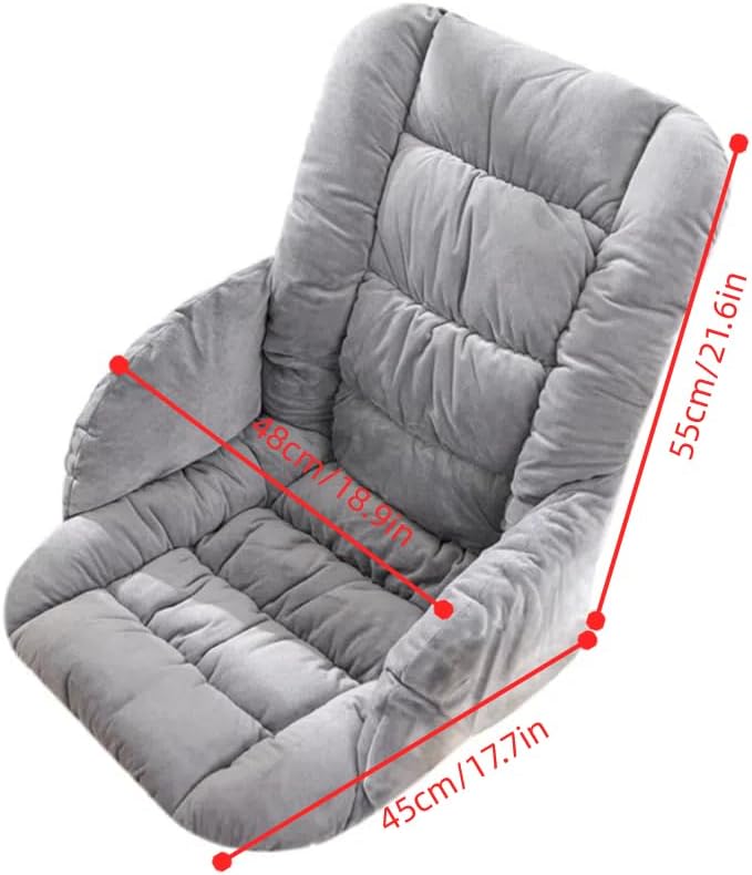 Desk Chair Cushion Office Chair Pad with High Back Support Seat Cushion with Non-Slip Bottom for Office Car Home Dining Room Kitchen