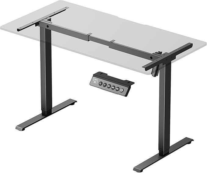 Electric Standing Desk Legs Only, Height Adjustable from 27.3" to 46.2", Standing Desk Frame for 40'' to 63'' Desktop, Sit Stand Desk Base with 4 Memory Presets for Home Office Work (Black)