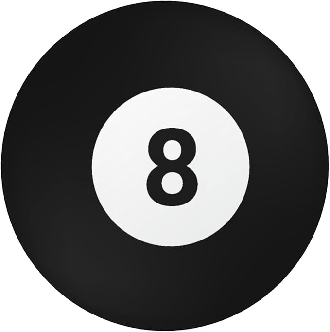 8 Ball Round Mouse Pad Premium Textured Mouse Mat Washable Mousepads with Extended Stitched Edges Non Slip Rubber Base Small Mousepad 7.9 X 7.9 X 0.12 Inches