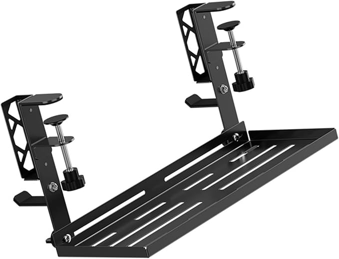 Space Saving Desk Edges Mount with Clamp Cable Management Organizers Builts in Storage Tray for Home Study Room Desk Cable Management Systems