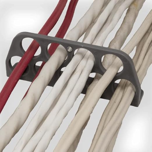 Rack-A-Tiers Cable Chase Wire Bracket (10 Pack), ETL Listed Electrical Wire Bracket, NM Cable Organizer/Hanger, Wire Holder, 9 Holes, 1-inch Hole Size, Supports Up to 27 Wires (CC9024.P10)