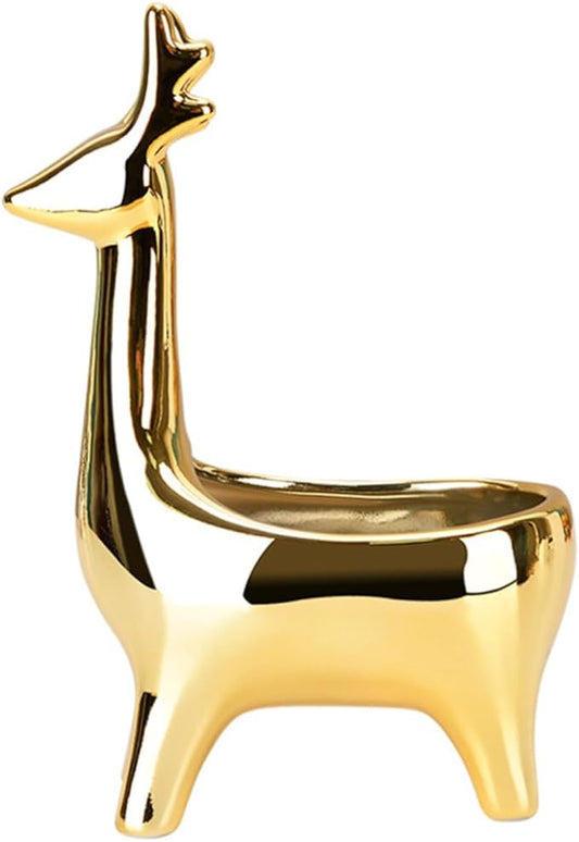 Jewelry Storage Box Deer Shape Deer Shaped Storage Holder Box Desktop Organizer Natural Appearance