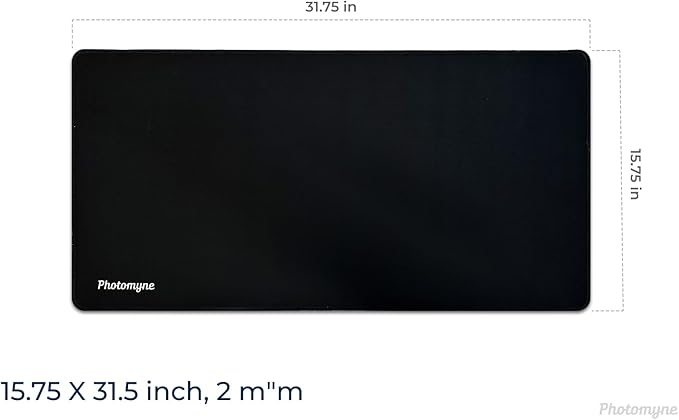 Photomyne Large Scanning Pad, Desk pad, Mouse pad for Desk with Stitched Edges, Superior Micro-Weave Cloth, Non-Slip Base, Water Resistant, Desk Mat for Home & Office, Available in Size 15.75 * 31.5