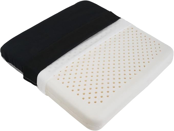 Latex Seat Cushion for Long Hours of Sitting - Office Chair, Car & Wheelchair，Pressure Relief Seat Cushion for Sciatica and Tailbone Pain Relief, Maintains Shape,Bouncy Soft and Supportive.