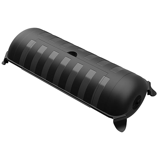 Flemoon Outdoor Extension Cord Safety Cover with Waterproof Protector Seal, Weatherproof Electrical Connection Box for Outdoor Outlets, Plugs, Sockets, Holiday Decorations, Power Tools, Black