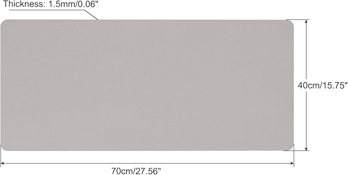 PATIKIL 28"x16" Desk Mat Protector, PVC Non-Slip Waterproof Mouse Pad Writing Mat for Office Home, Gray