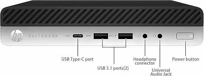 HP EliteDesk 800 G3 Mini Business Desktop Computer with 21.5" FHD Monitor PC Bundle, Intel Core i5-6500T, 16GB RAM, 512GB SSD, DP Cable, Keyboard & Mouse, Windows 11 Pro (Renewed)