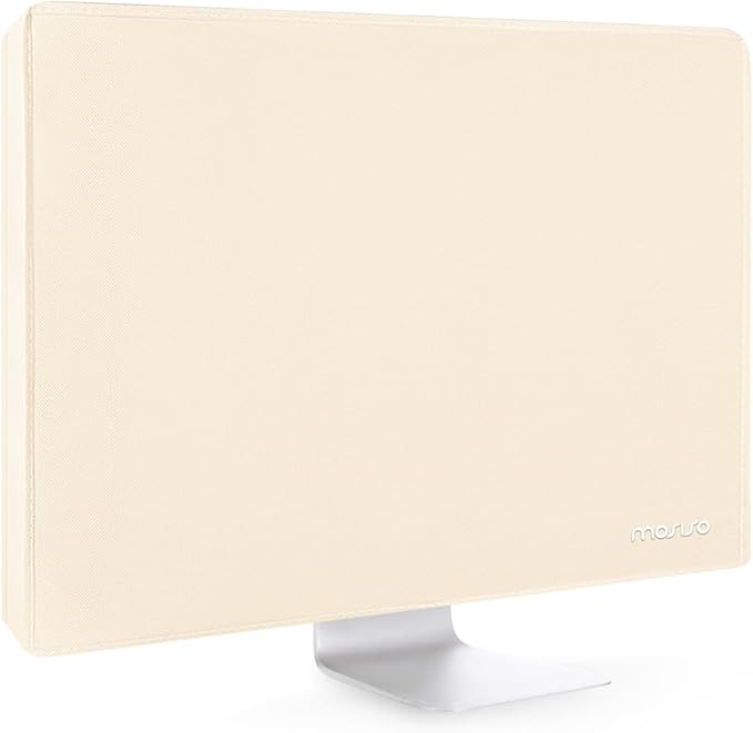 MOSISO Monitor Dust Cover 26, 27, 28, 29 inch Anti-Static Dustproof LCD/LED/HD Panel Case Computer Screen Protective Sleeve Compatible with iMac 27 inch, 26-29 inch PC, Desktop and TV, Beige