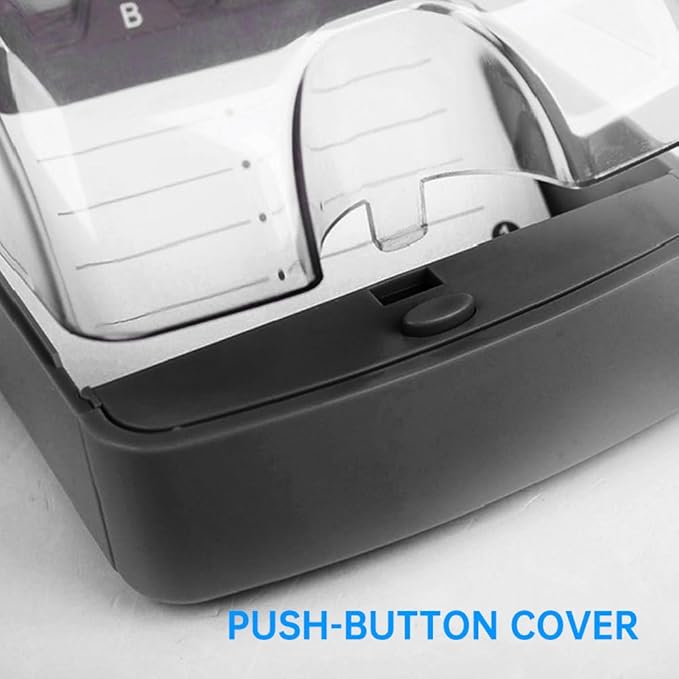 Business Card Holder, 350-Card Capacity Business Card File Plastic Storage Box with Transparent Tilted Lid, Dust-Proof Desktop Organizer for Office Reception(SIZE:S)