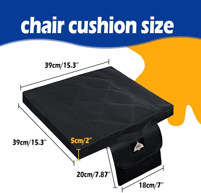 Stadium Seat Cushion Waterproof Summer Portable Bleacher Cushion with Memory Foam Seat Cushion Suitable for Sports Events Camping Travel
