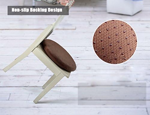 Sigmat Memory Foam Seat Cushion Anti-Slip Soft Round Stool Cushion Chair Pad 20 Inch Camel