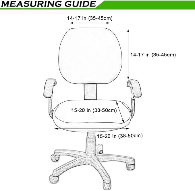 Smiry Stretch Jacquard Office Computer Chair Covers, Removable Washable Universal Desk Rotating Chair Slipcovers Protector, Seat + Backrest Cover, Blush Pink