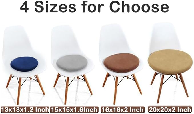 Sigmat Memory Foam Seat Cushion Anti-Slip Soft Round Stool Cushion Chair Pad 20 Inch Black