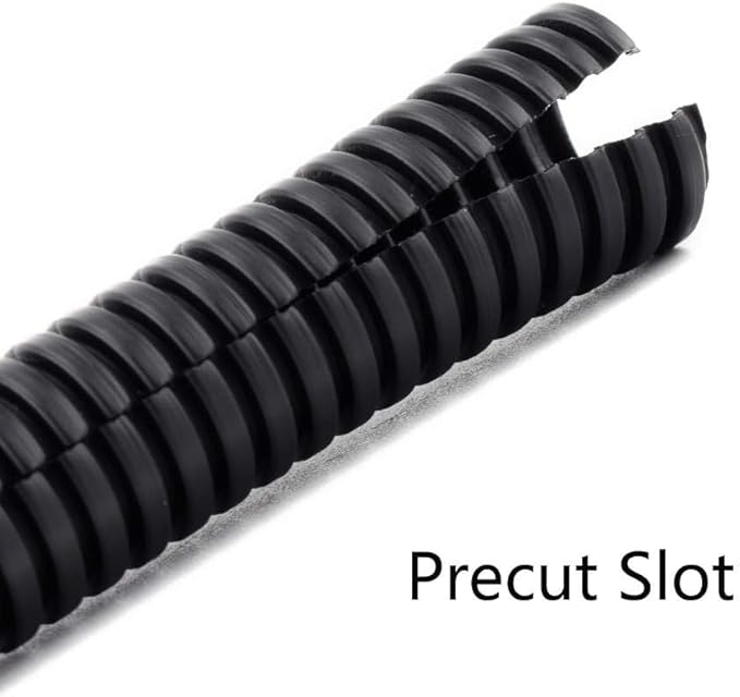 ZhiYo 20FT 3/4” Wire Loom Split Tubing Auto Wire Conduit Flexible Cover | High Temperature Heat Resistant -40F to 257F | Plastic Cover for Electrical Wires & Cables