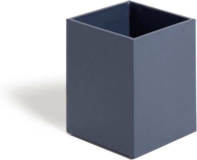 U Brands Paper Wrapped Desk Organization Set, Office Organization Supplies, Solid Navy, 4 Pieces