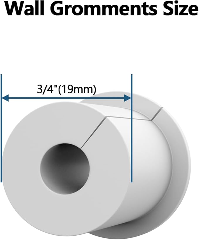 2PCS White 3/4inch starlink Wall Cable Pass Through Bushing Grommets Accessories (2PCS White Starlink Grommets)