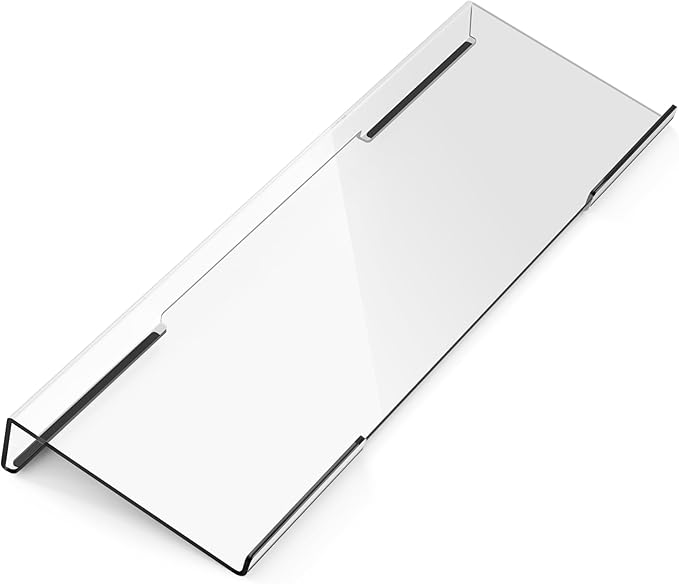 Laborio Acrylic Computer Keyboard Stand for Desktop (Clear), Ergonomic Keyboard Tilted Elevated Rack Key Board Tray Holder Riser Stand for Office Home Desk Work Supplies
