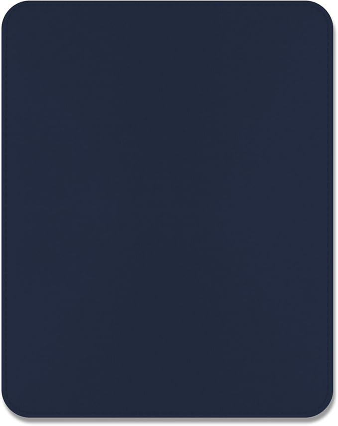 Leather Mouse Pad, Office Mouse Mat Non-Slip Rubber Base Stitched Edge Washable Waterproof Rectangular Mousepad for Office Gaming PC Laptop, 9.8" x 7.9", Dark Blue