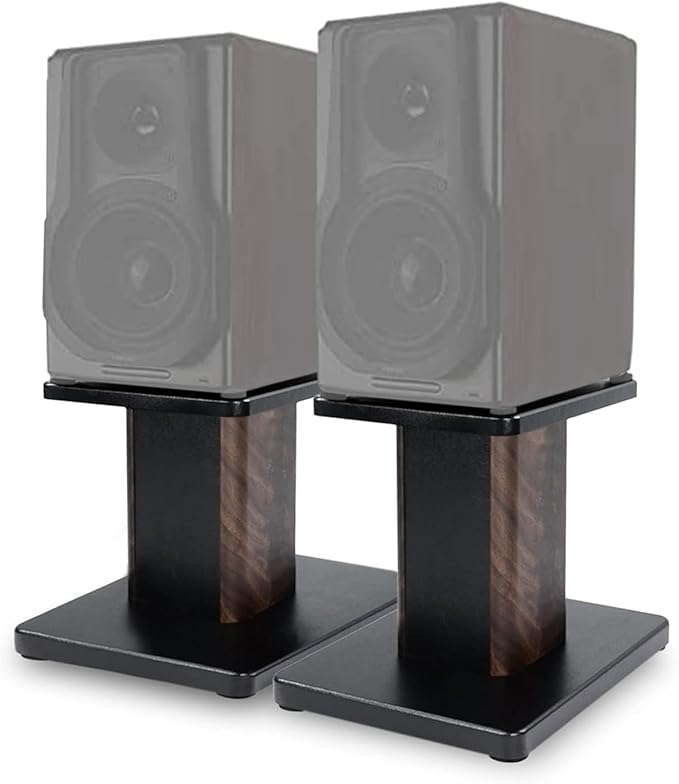 Pair-7.9 Inch (20CM)-Wood Speaker Stands for Home-Cinema HiFi Desktop and Satellite Speakers Monitor Stands