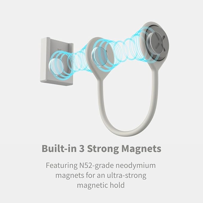 Magnetic Silicone Cable Ties and Mount Base Set, Cord Organizer for Bundling Earphone, Phone Charger, Computer Cords, Reusable Cable Ties management in Home, Office, Kitchen, School, 3Pcs