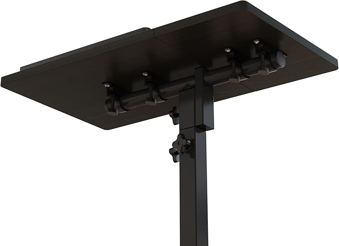 LINGMI Mobile Height Adjustable Laptop Desk with Mouse Pad, Portable Laptop Desk Rolling Tiltable Table with Small Side Table for Couch,Rolling Computer Stand