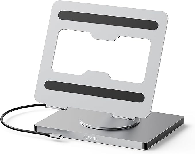 10 in 1 Laptop Docking Station Stand for MacBook Pro/Air/Surface/Dell/HP/Lenovo, Mac Type-C Hub with 4K HDMI, USB 3.0, SD/TF Card, RJ45, PD 3.0, USB C Laptop Stand Hub with 360 Rotating Base (ST109A)