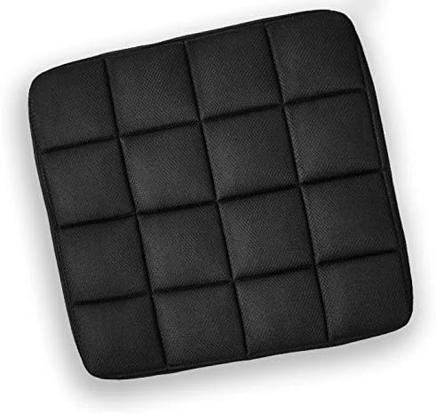 Bamboo Charcoal Breathable Seat Cushion Pad Mat for Office Car (Black)