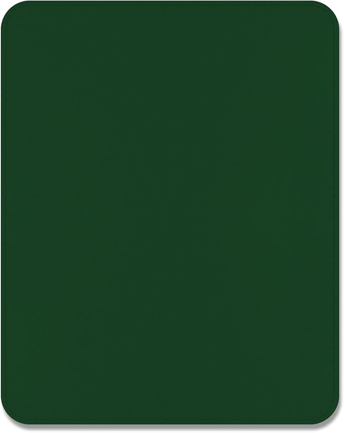 Leather Mouse Pad, Office Mouse Mat Non-Slip Rubber Base Stitched Edge Washable Waterproof Rectangular Mousepad for Office Gaming PC Laptop, 9.8" x 7.9", Dark Green