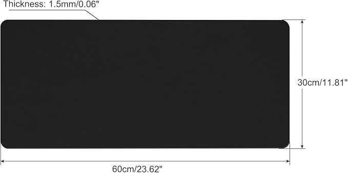 PATIKIL 24"x12" Desk Mat Protector, PVC Non-Slip Waterproof Mouse Pad Writing Mat for Office Home, Black