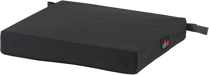 NOVA Medical Products Gel & Memory Foam Seat & Wheelchair Cushion in 8 Sizes (from 16” x 16” to 18” x 24” Extra Wide), Comfortable & Durable Everyday Seat Cushion with Removable Water Resistant Cover, 2” or 3” Thick, Black