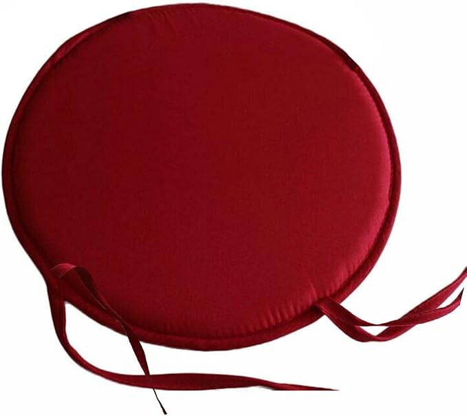 Dining Chair Cushions, Removable Waterproof Comfortable Seat Cushions with Ties,Circular Non-Slip Comfort Office Chair Cushion for Office Patio Coffee Shop Dining Bistro Indoor Outdoor Garden