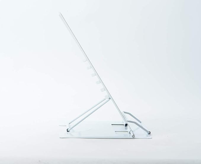 Citmage Desk Book Stand Document Holder Heavy Duty Metal Reading Stand with Book Magazine Menu iPad Music Score Speech Draft with 6 Adjustable Positions(White)