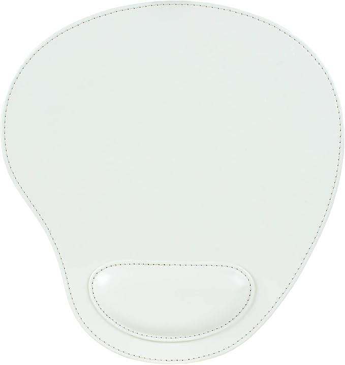 Londo PU Leather Oval Shape Non-Slip Mousepad with Wrist Rest Support, Waterproof Surface, Comfort Memory Foam, Light Ergonomic Design Mouse Pad for Laptop, Desktop
