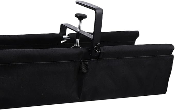 Under Desk Cable Management Tray, 36 Inch Clamp Screw Mount Fabric Cord Organizer for Office Home