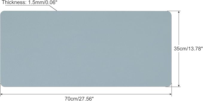 PATIKIL 28"x14" Desk Mat Protector, PVC Non-Slip Waterproof Mouse Pad Writing Mat for Office Home, Light Blue