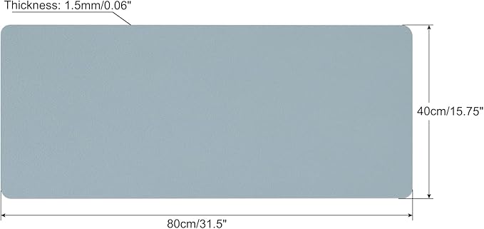 PATIKIL 31"x16" Desk Mat Protector, PVC Non-Slip Waterproof Mouse Pad Writing Mat for Office Home, Light Blue