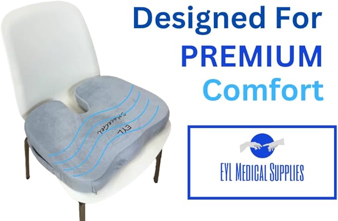 SolaceGel Enhanced Cooling Gel Cushion With Memory Foam Built In Handle – Lower Back Pain Relief – Improves Posture & Support – Multi Use – Office Chair, Car, Sporting Events, Gaming – Two Covers